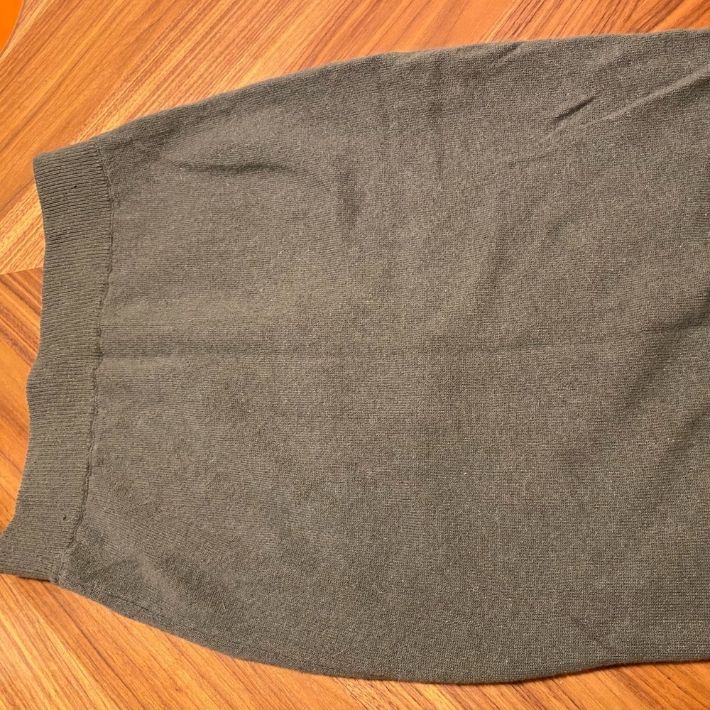 Light Green Wool Benetton Pencil Skirt S
